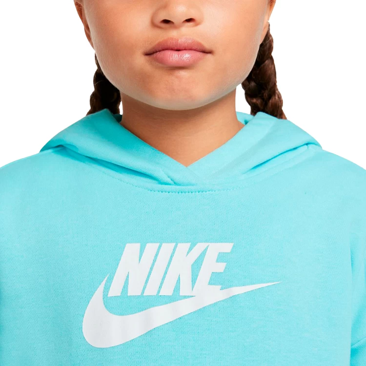 Hanorac Nike G NSW CLUB FT CROP HOODIE HBR / Femei / S / Albastru deschis photo 4